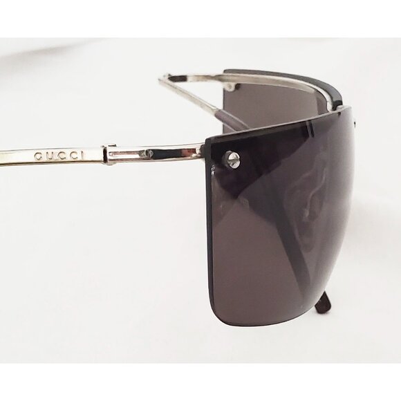 Gucci Womens GG 2653 S YB7 Vintage 90s Rectangle Semi Rimless Wrap Sunglasses - Picture 5 of 13